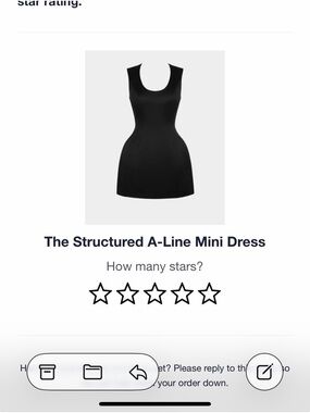 Sleek Black Structured A-Line Mini Dress